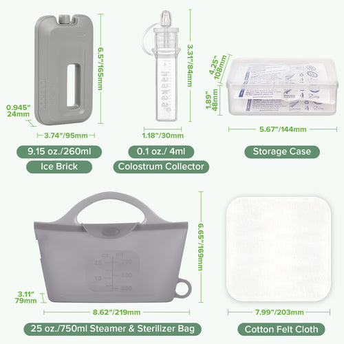 Colostrum Essentials Pack - 4ml Collector (6pcs) + 750ml Steriliser Bag + Ice Brick