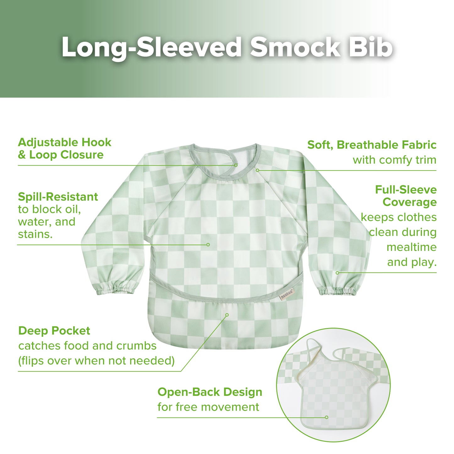 Haakaa Long-sleeved Smock Bib