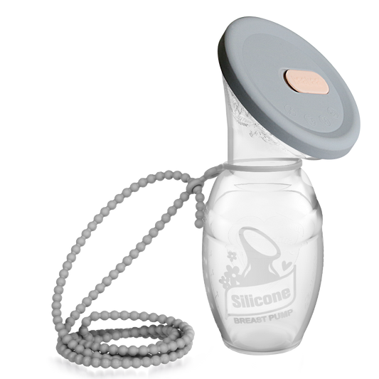 Silicone Breast Pump Store and Carry Set - Suva Grey