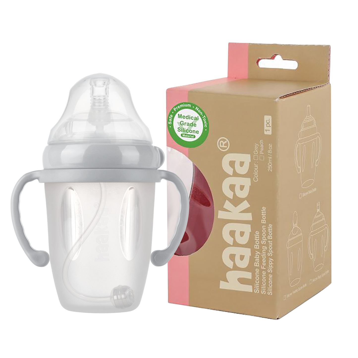 Generation 3 Silicone Sippy Spout Bottle (250ml)