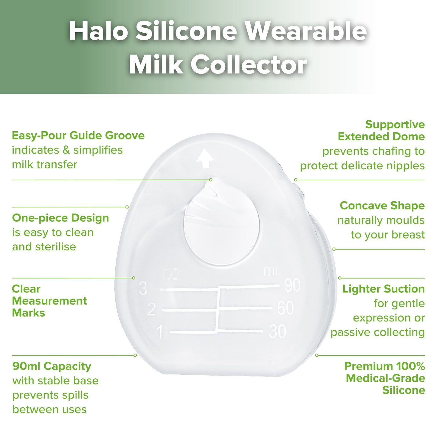 Halo Silicone Breastmilk Collector (90ml)