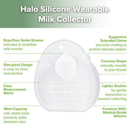 Halo Silicone Breastmilk Collector (90ml)