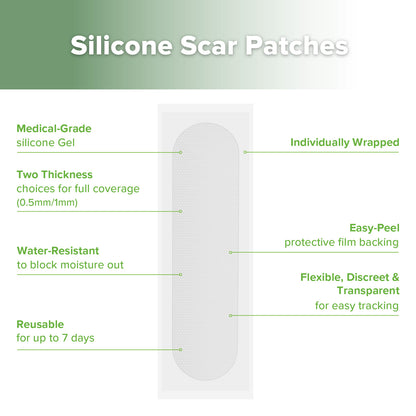 Haakaa Mum C-Section Scar Silicone Patches - 6pc (3 x 0.5mm + 3 x 1mm)