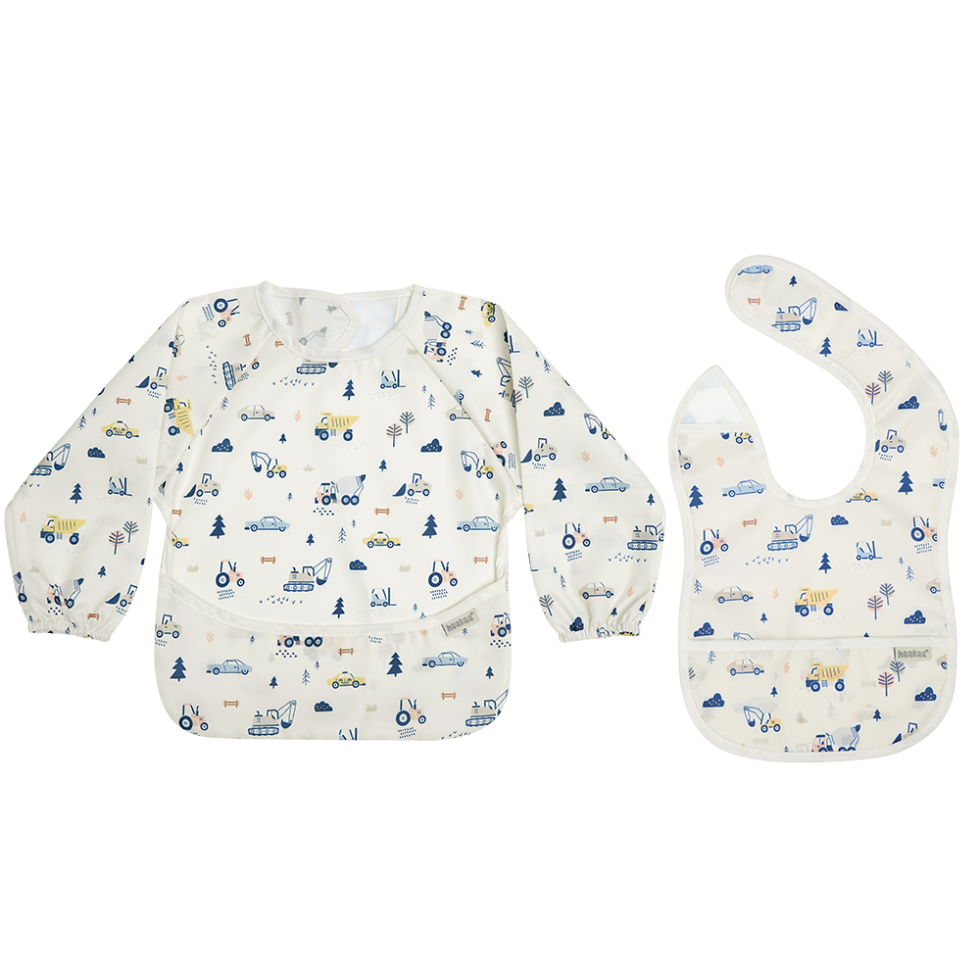 Haakaa Mess-free Smock & Bib Set
