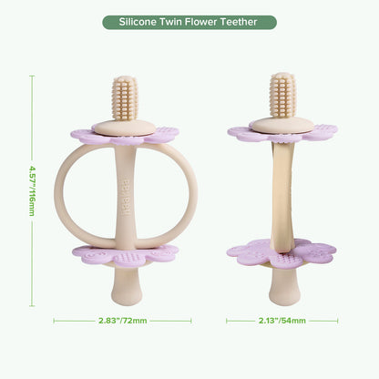 Silicone Twin Flower Teether